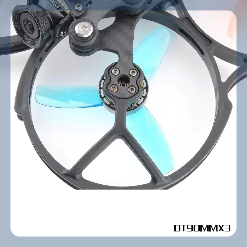 Drone Tech Rc - HQProp 3,5-Zoll 3-Blatt-Propeller T90 DT90mm×3 Blau