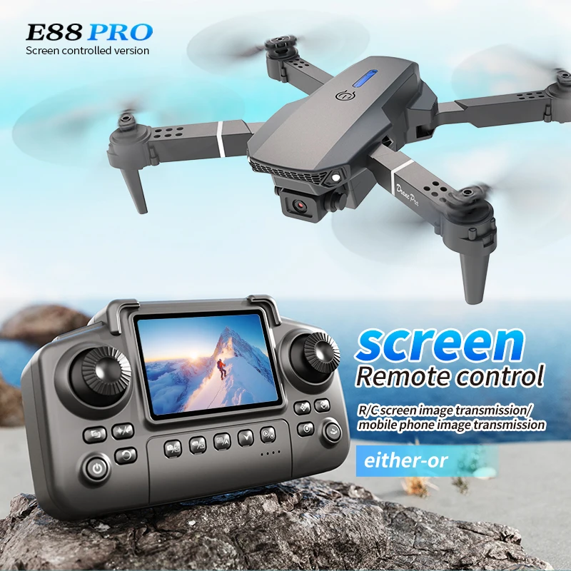 Rc Drone Uav - Professionelle E88 PRO Drohne mit Bildschirm