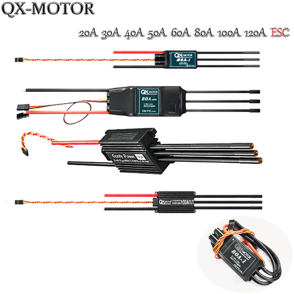 Drone Tech Rc - 20A-120A Bürstenloser ESC-Geschwindigkeitsregler Kompatibel mit QX-MOTOR