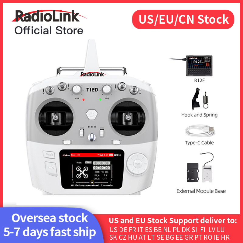 Drone Tech Rc - Radiolink T12D ELRS 12-Kanal-Sender, Empfänger R12F,