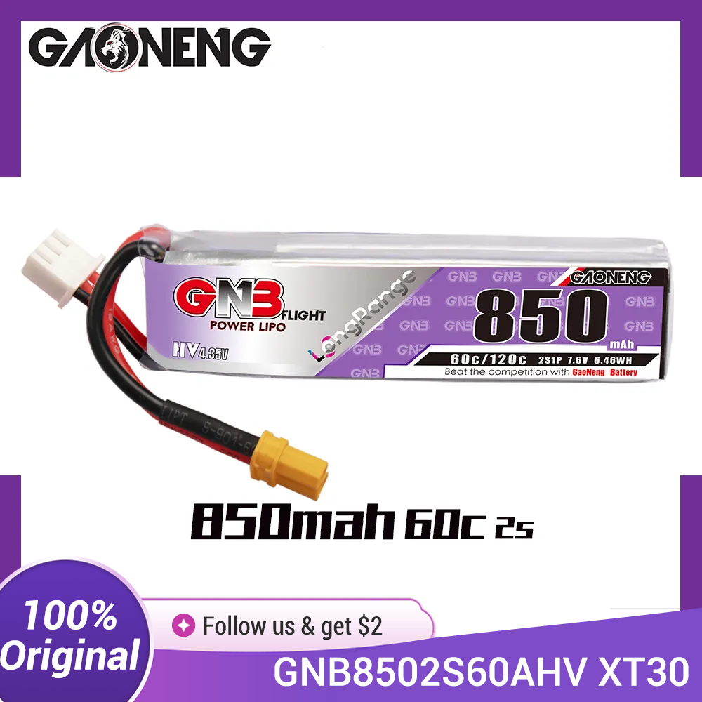 Drone Carrera Rc - GAONENG GNB LiPo-Akku 850 mAh 2S