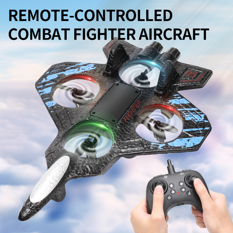 Drone Aircraft Jjrc - Flugzeugmodell mit LED-Farblichtern, 2,4G-Fernsteuerung, elektrischer Schaumstoff-Gleiter,