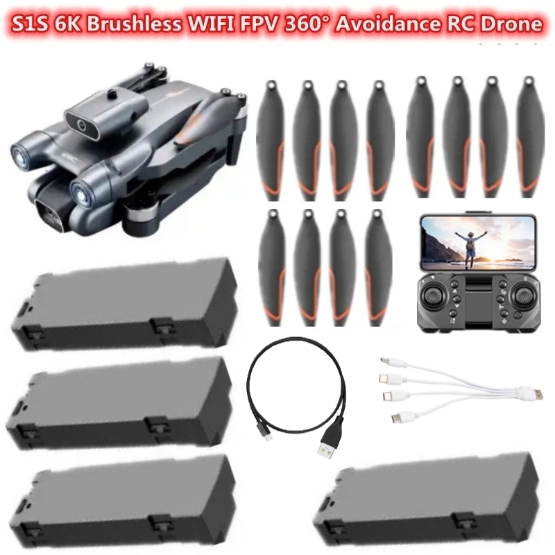 Drone Rc S1S - S1S 6K Bürstenloser WIFI FPV 360