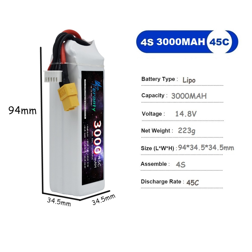 4S LiPo Batterie 14,8 V 1500 m – Drone Carrera Rc Bewertung und Preis