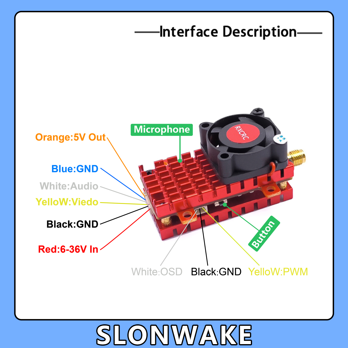 SLONWAKE 5,8G 2W VTX FPV 1800T – Telemetry Module Rc Bewertung und Preis